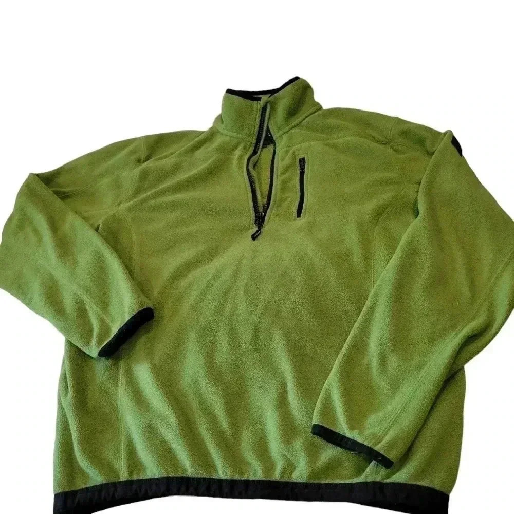 Mondetta Woman's L Green Fleese Quarter Zip Jacket